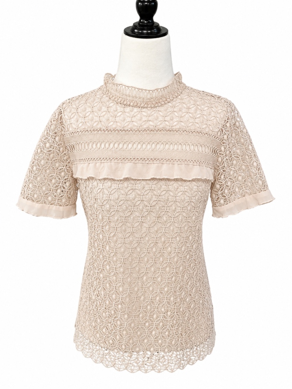 💗Lace Soft Blush Blouse